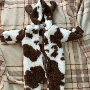 Cozy Cow Print Kids One Piece